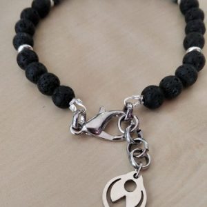 Pulsera de piedra Lord Princeso. Negra y azul.