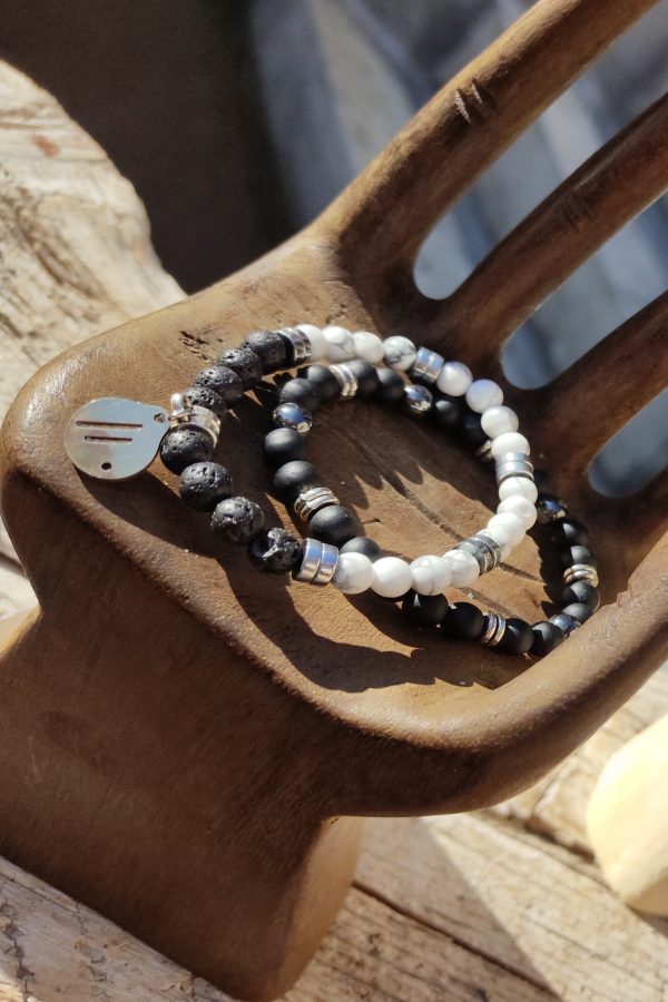 Pulsera Black & White. Aire-Didni.