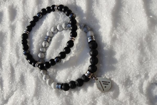 Pulsera Black & White. Fuego-Didni.