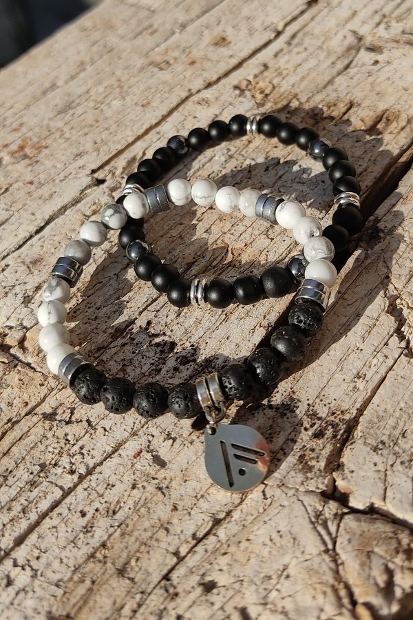 Pulsera Black & White. Fuego-Didni.