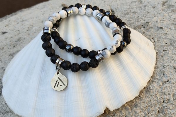 Pulsera Black & White. Fuego-Didni.