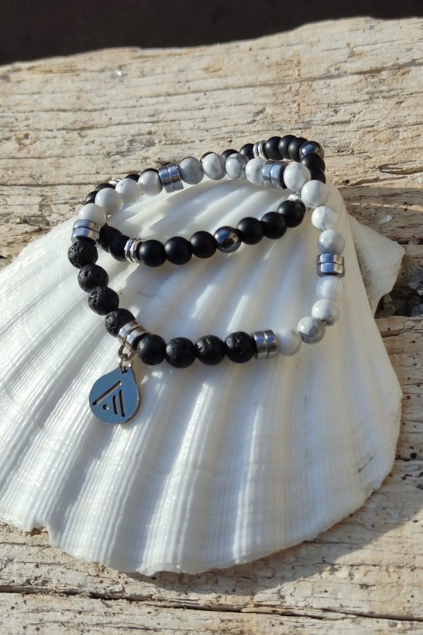 Pulsera Black & White. Fuego-Didni.