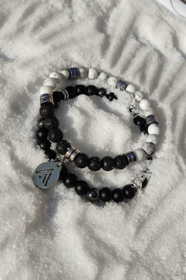 Pulsera Black & White. Fuego-Didni.