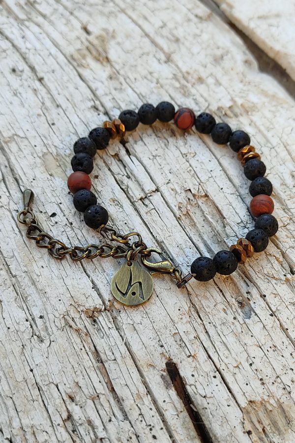 Pulsera Lilith-M. Lava Canaria y Cobre.