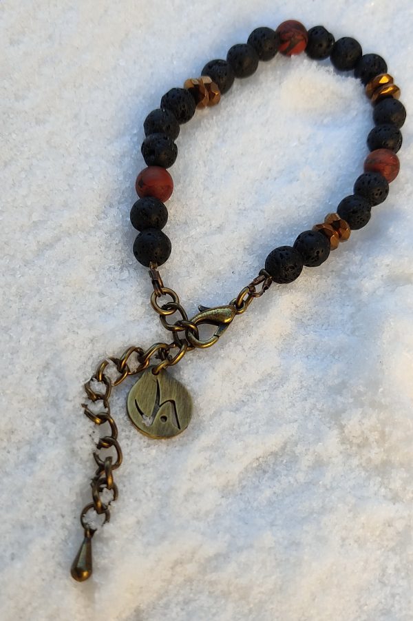 Pulsera Lilith-M. Lava Canaria y Cobre.