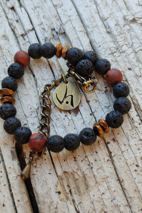 Pulsera Lilith-M. Lava Canaria y Cobre.