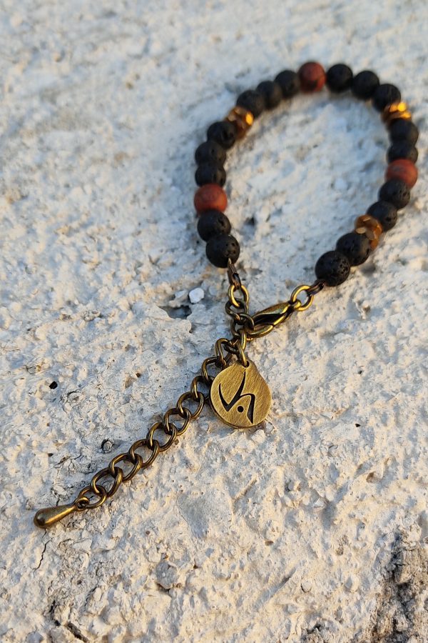 Pulsera Lilith-M. Lava Canaria y Cobre.