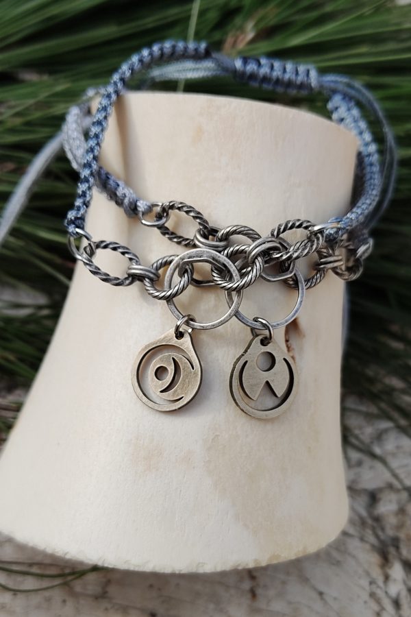 Pulsera macramé Sol y Luna.