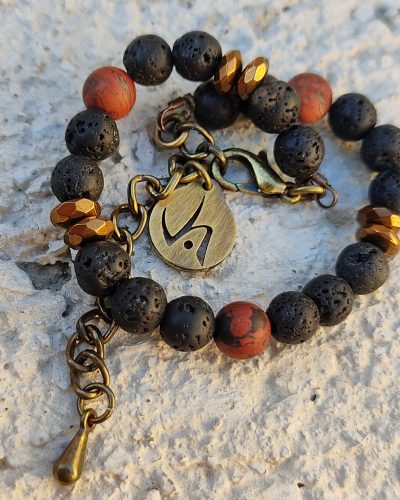 Pulsera Lilith-M. Lava Canaria y Cobre.