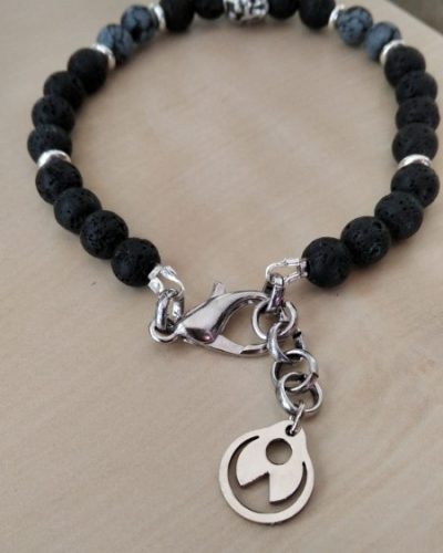 Pulsera de piedra Lord Princeso. Negra y azul.